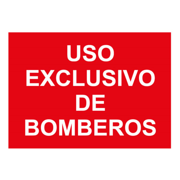 Adhesivo para BIES uso exclusivo de bomberos 21x15cm