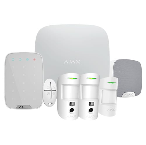 AJAX AJ-HUB2KIT-MP-PHOD-W Kit de alarma profesional - Certificado Grado 2 - Comunicación Ethernet / dual SIM - Inalámbrico 868 M