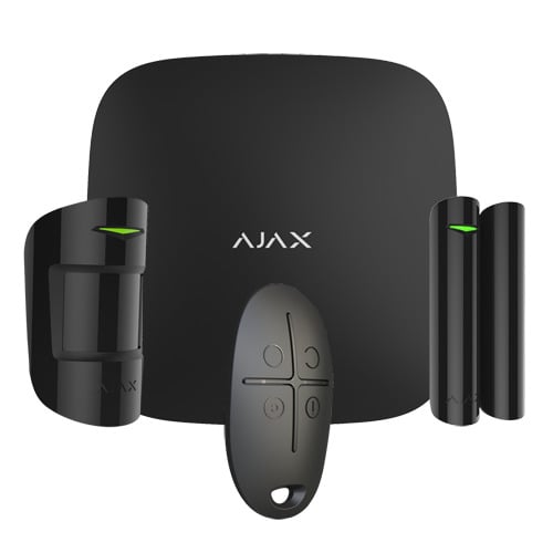 AJAX AJ-HUBKIT-B Kit de alarma profesional - Certificado Grado 2 - Comunicación Ethernet y GPRS - Inalámbrico 868 MHz Jeweller -