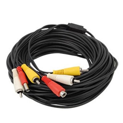 Cable RCA para cámaras de CCTV audio, video y alimentación. 20 m