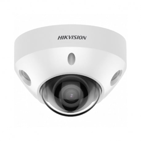 Cámara minidomo IP 8MP 2.8mm Acusense IR30 E/S Audio Alarma MIC IP67 IK08 Hikvision