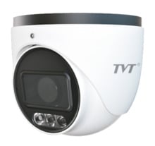 Cámara Turret IP 4MP 2.8-12mm Iluminación Dual Luz Blanca IR40 WDR120 Audio MIC IP67 TVT