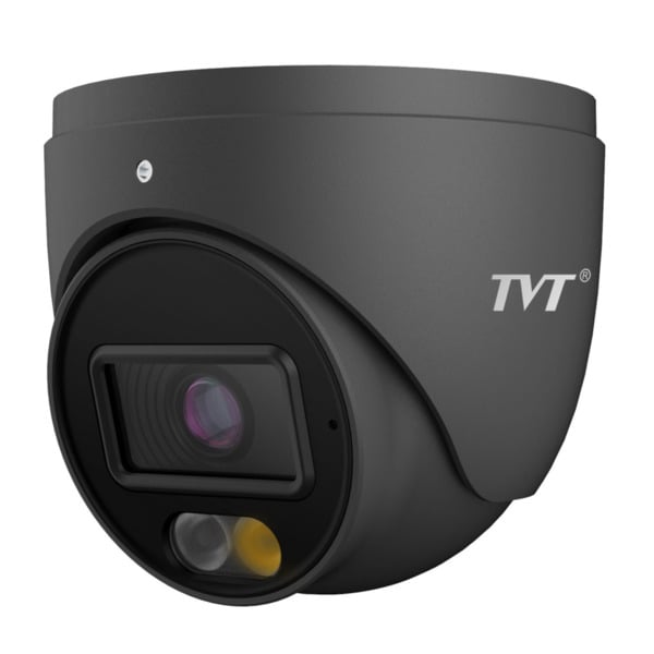 Cámara Turret IP 4MP 2.8mm IR y Luz Blanca 30m IP67 MIC Black