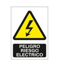 Cartel de Señalización Peligro Riesgo Eléctrico