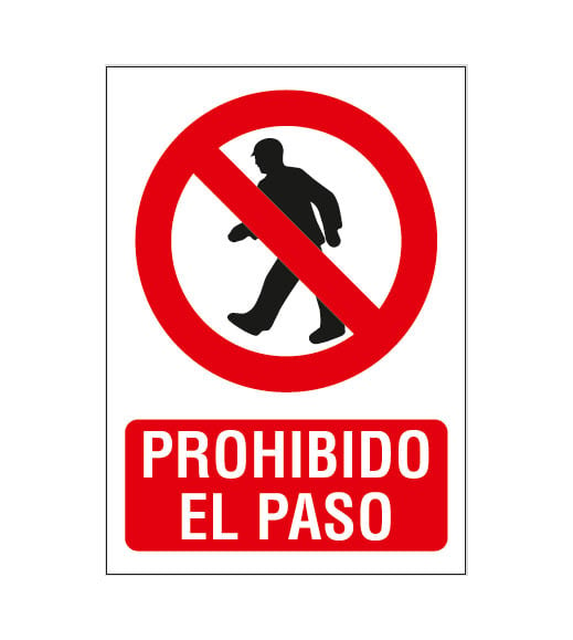 Cartel de Señalización Prohibido el Paso