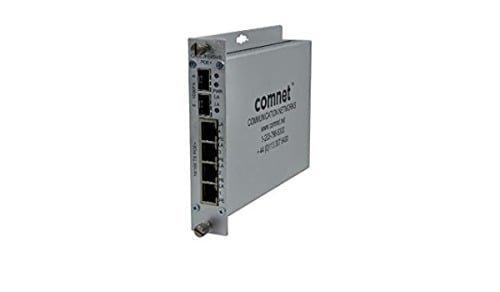 Comnet CNGE2FE4SMSPOEHO Switch industrial auto-gestionable de 4 puertos 10/100 PoE+, 2 puertos SFP Gigabit. PoE: 2TX 60W + 2TX 3