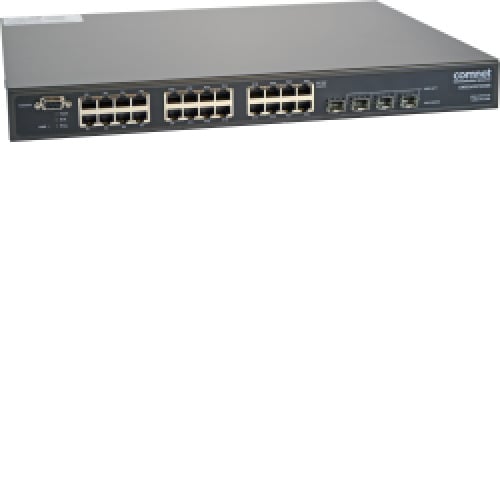 Comnet CWGE26FX2TX24MS Switch gestionable recomendado para la gestión de anillos de 22 puertos 10/100/1000 RJ45 + 2 puertos comb