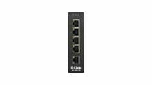 D-Link DIS-100G-5W Switch industrial de 5 puertos de cobre 100/1000. No gestionable. 12/24/48 Vdc. Fuente de alimentación no inc