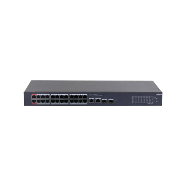 Dahua DAHUA-4245 DH-CS4226-24ET-375 Switch Dahua gestionable Layer2 en la nube. 24 puertos PoE Fast Ethernet. 2 puertos combo RJ