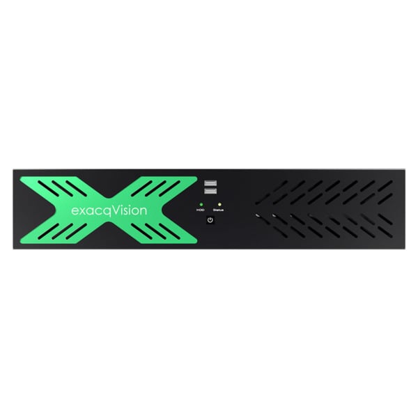 Exacq EX-3 PE16-02T-LC NVR IP PoE+ todo-en-uno Serie LC UNA. Licencias para 16 cámaras IP. 150Mbps. Salidas HDMI y VGA. 2TB. RJ4