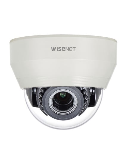 Hanwha Vision HCD-7070R Mini-domo AHD y analógica, 4Mpx, óptica varifocal, IR 20 m, WDR, 24Vac/12Vdc