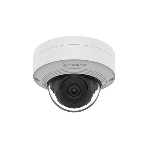 Hanwha Vision QNV-C8012 Cámara mini-domo IP 5Mpx, óptica fija 3mm, WDR, IA clasificación objetos, IP66, IK10, NEMA4X, PoE.