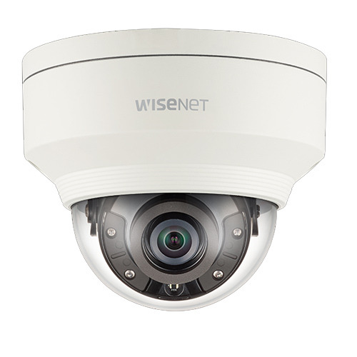 Hanwha Vision XNV-8020R Cámara mini-domo IP 5Mpx, óptica fija 3.7mm, IR 30m, WDR, IP67/IK10, 12Vdc/PoE.