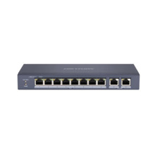 Hikvision Basic DS-3E0310P-E-M Switch PoE de 8 puertos de cobre 10/100 (8 puertos PoE+ Extendido 300m) + 2 puertos 10/100/1000.