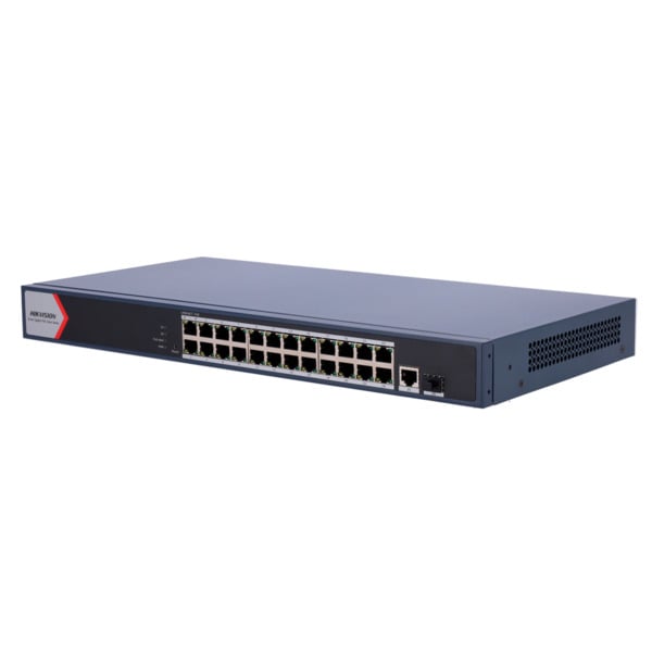 HIKVISION DS-3E1526P-EI/M Switch PoE Hikvision - 24 puertos RJ45 GE + 2 puertos Gigabit RJ45/SFP - 24 Puertos PoE+ 802.3af/at -