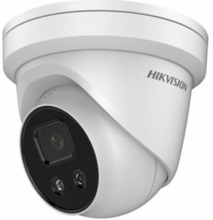 Hikvision Pro DS-2CD2386G2-ISU/SL2 Mini-domo IP 8Mpx, IR 30m, óptica fija 2.8mm, alarma luz estroboscópica/audio, H.265+, WDR 12