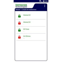Invescon APP STG App para la gestión de las centrales Atenea G4.