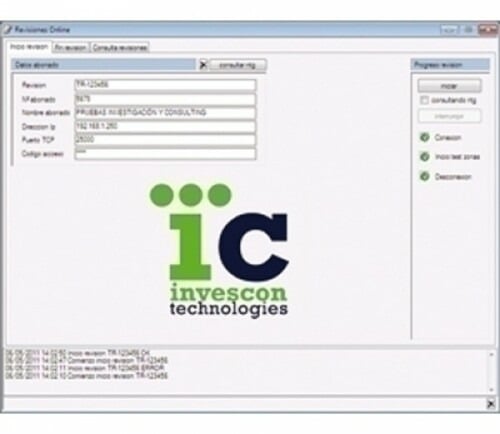 Invescon REV ONLINE Software revisiones online centrales Atenea G4.