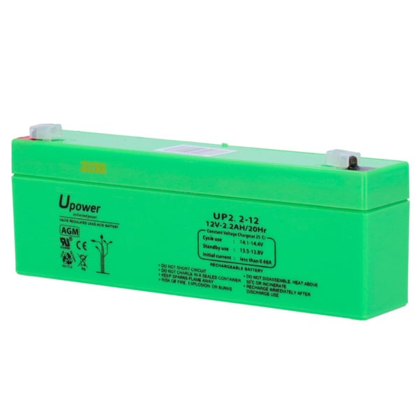 MASTER BATTERY BATT-1223-U Upower - Batería recargable - Tecnología plomo ácido AGM - Voltaje 12 V - Capacidad 2.2 Ah - 66 x 178