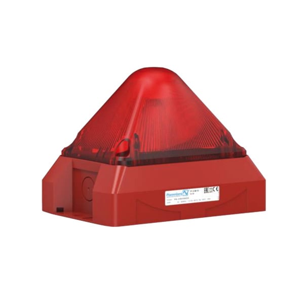 Notifier by Honeywell NOTIFIER-247 PY X-M-10 Luz de flash, 10 julios, 10-57VDC, IP66. Sincronizable. Cuerpo piramidal rojo y len