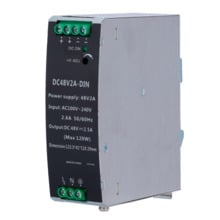 OEM DC48V2A-DIN Fuente de alimentación conmutada - Salida DC 48 V 2.5 A / 120 W - 2 salidas - Voltaje entrada 100 V ~ 240 V - 12