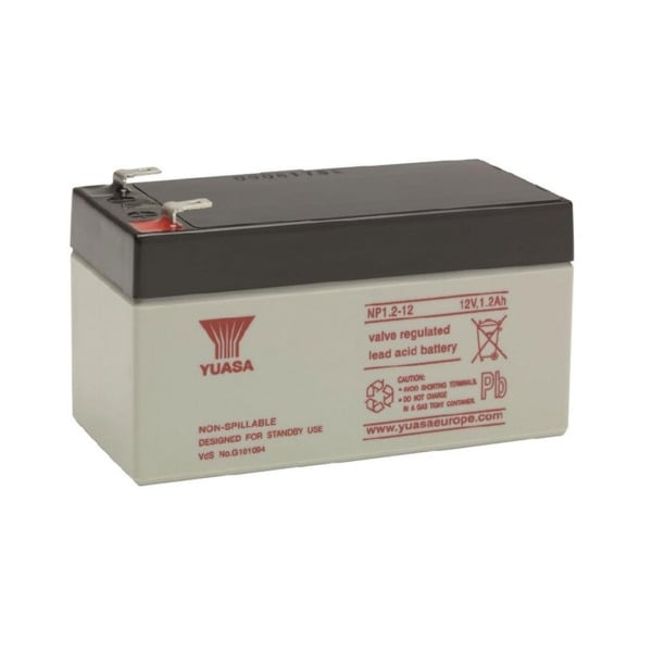 OEM DEM-2496 DEM-2496 Batería Yuasa de 12V /1,2 Ah. Batería de propósito general. Rejillas de plomo calcio. Construida en fibra