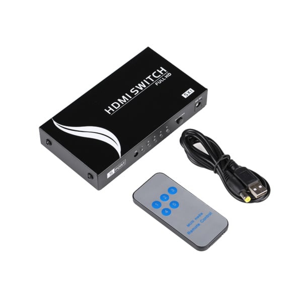 OEM HDMI-SWITCH-5-1-4K HDMI Switch - 5 entrada HDMI - 1 salidas HDMI - Hasta 4K*2K@60Hz - Alimentación DC 5 V