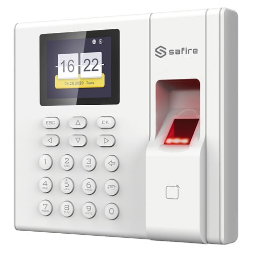 SAFIRE SF-AC3002KEMD-IP-BAT Control de presencia - Huella, tarjeta EM y PIN - 1.000 usuario | 100.000 registros - TCP/IP, USB y