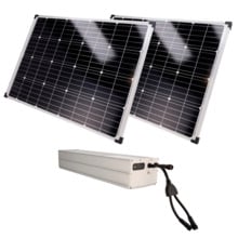 SAFIRE SF-SOLARKIT-BATT-1920WH-24V Sistema de alimentación autónoma para CCTV - 2x Panel solar de 150W - Batería LiFePo4 1920Wh