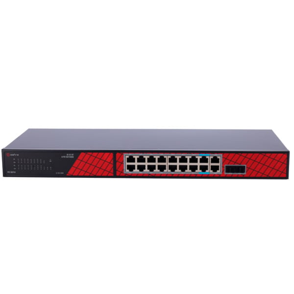 SAFIRE SF-SW2016HIPOE-GF-240 Safire Switch Hi-PoE - 16 puertos PoE + 2 SFP + 2 RJ45 - Velocidad de puertos Gigabit 10/100/1000Mb