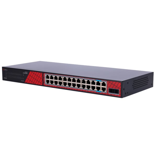 SAFIRE SF-SW2824HIPOE-GF-300 Safire Switch Hi-PoE - 24 puertos + 2 SFP Uplink + 2 Uplink RJ45 - Velocidad de puertos Gigabit 10/