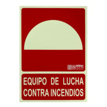 Señal equipo de lucha contra incendios 29,7x21cm