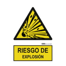 Señal riesgo de explosión 29,7x21cm