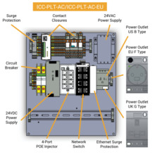 Spotter Global ICC-PLT-AC-EU Placa de aluminio con componentes preinstalados 120 /240 VAC configuración UE