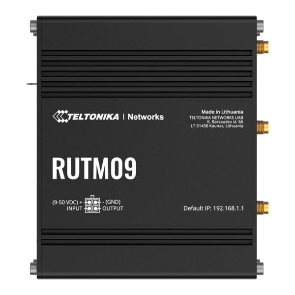 TELTONIKA TK-RUTM09 Teltonika Router 4G Industrial - Dual SIM 4G Cat 6 - 1x Entrada/Salida Digital - Posicionamiento GNSS - 4 pu