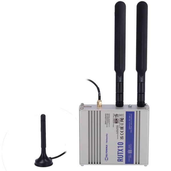 TELTONIKA TK-RUTX10 Teltonika Router Industrial - Wi-Fi 5 - Bluetooth LE 4.0 - 4 puertos Ethernet RJ45 Gigabit - USB 2.0  - Entr