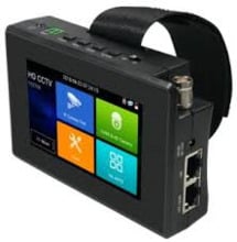 Tester CCTV de 4" de muñeca para cámaras IP, HDTVI, HDCVI, AHD, CVBS. POE, WiFi