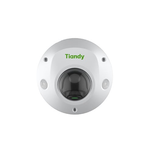 TIANDY TC-C35PS 2.8 Cámara mini-domo IP 5Mpx, óptica fija 2.8 mm, IR 30m, IA humano/vehiculo, 1E/1S audio/alarma, SD, micrófono,