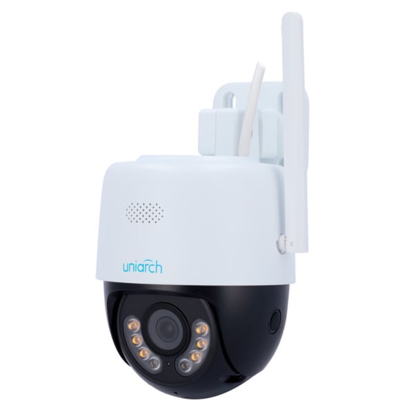 UNIARCH UV-UHO-P1A-M3F4D Cámara IP PTl WiFi Uniarch - 3 MP | Lente 4.0 mm | microSD 256 GB - IR 30 m | Luz blanca 10 m | DWDR -