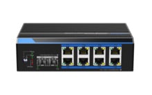 Utepo UTP7208GE-POE-120W Switch industrial 8 puertos PoE cobre Gb (extendido hasta 200m a 10Mbps) + 2 puertos FO Gb SFP. PoE+ 30