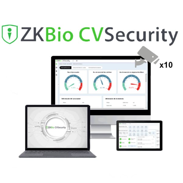 ZKTECO ZK-SOF-ZKBIOCV-IVS-P10 Licencia software control de acceso - Módulo de CCTV - 10 canales ONVIF - Vínculos con eventos de